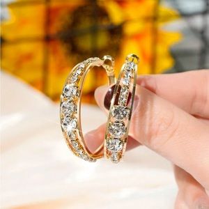 Brand new CZ Hoop earrings